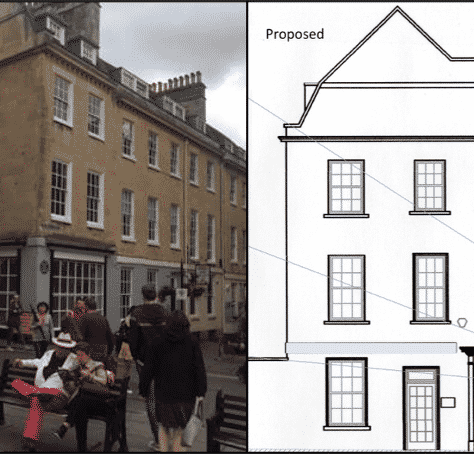 Conversion of listed building to café and retail premises – 7 York Street, Bath